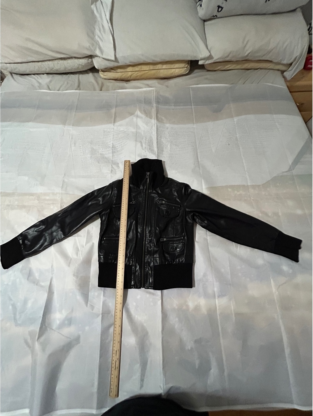 Black faux leather jacket CLOTHING00123